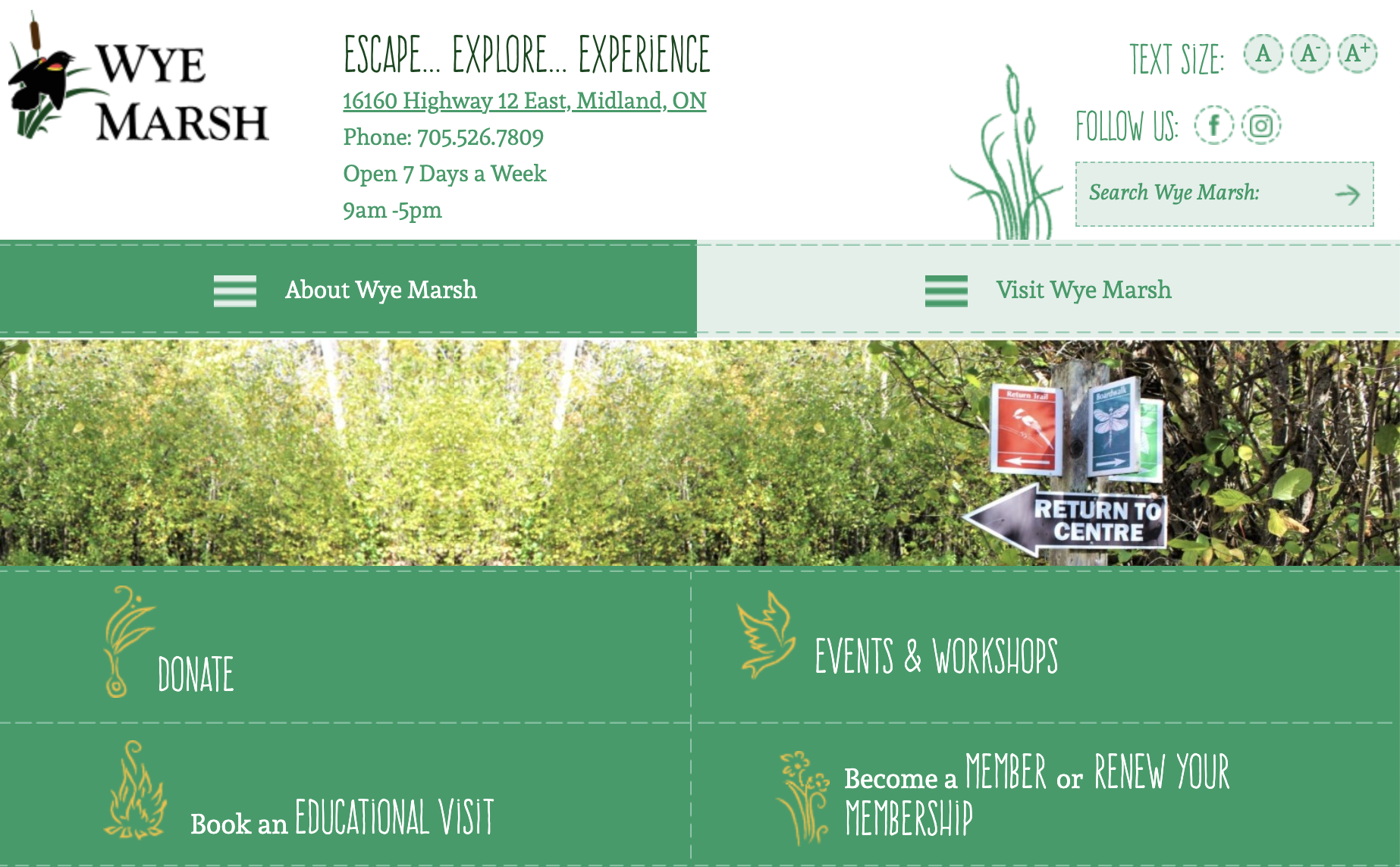 Wye Marsh homepage